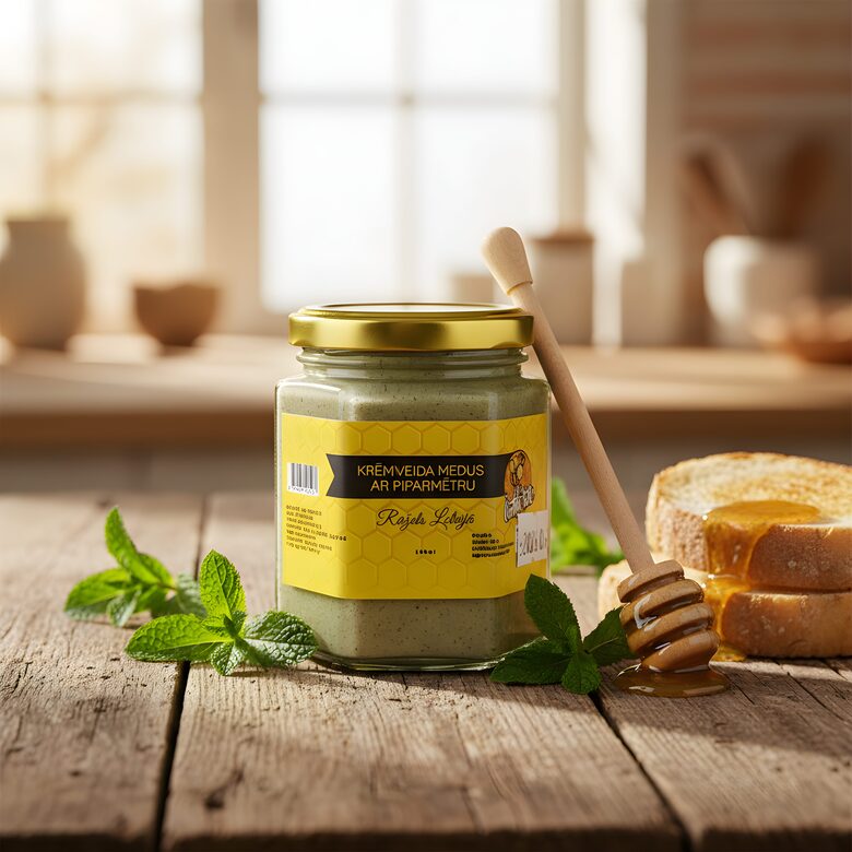 Krēmotais medus ar piparmētru
