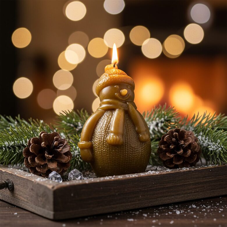 Bišu vaska svece “Sniegavīrs”