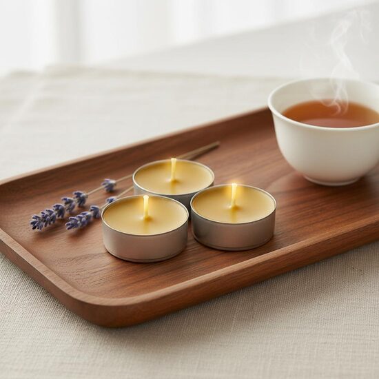 “Peace Light” beeswax tealight candles